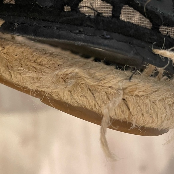 Tory Burch Lucia Lace Espadrille Flat Tory Navyblack - Picture 9 of 9